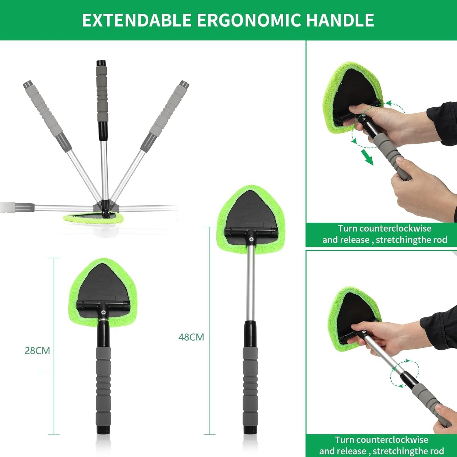 🔥Car Windshield Cleaning Tool with Extendable Handle