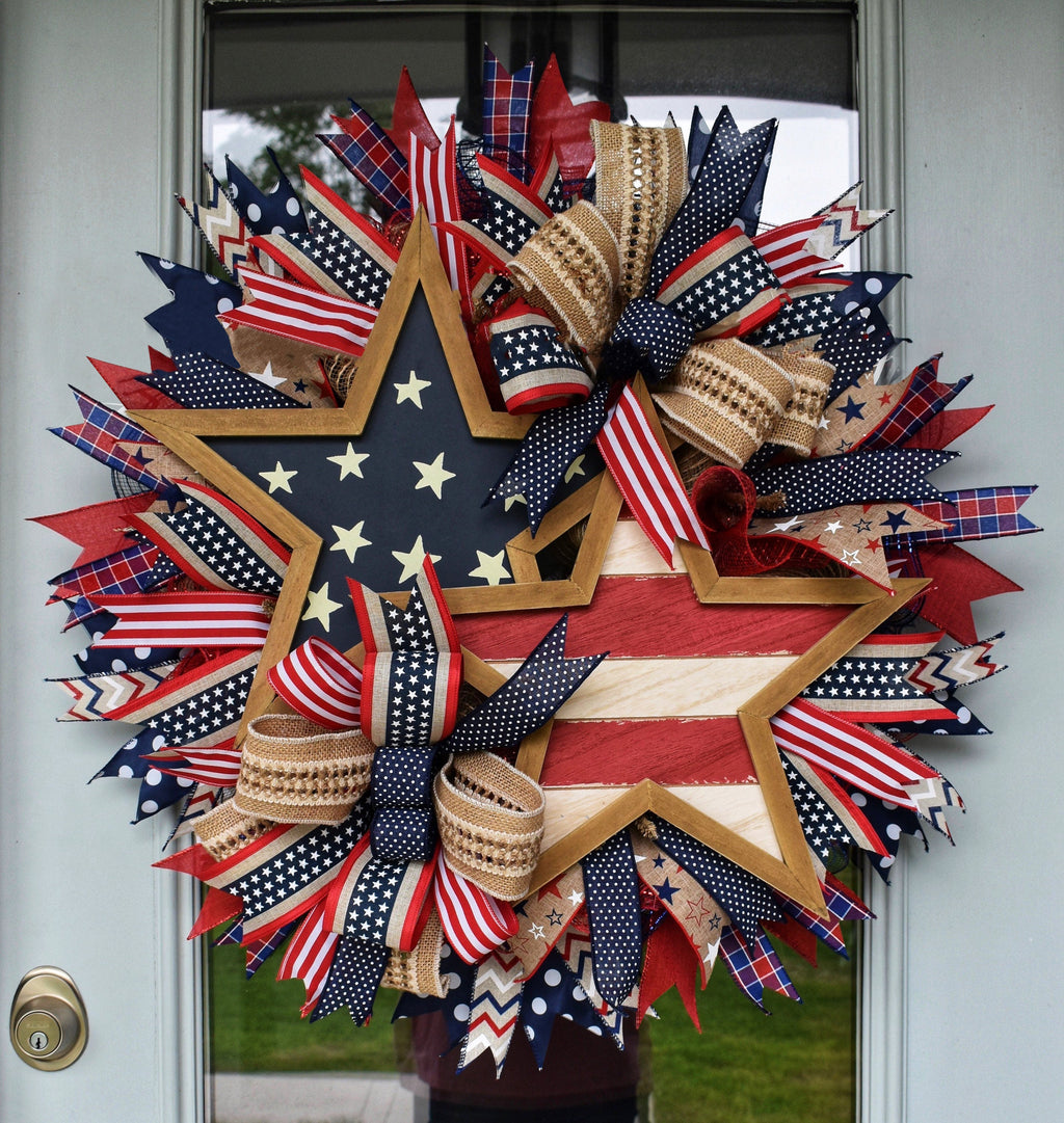 🌟Rustic Patriotic Stars Wreath